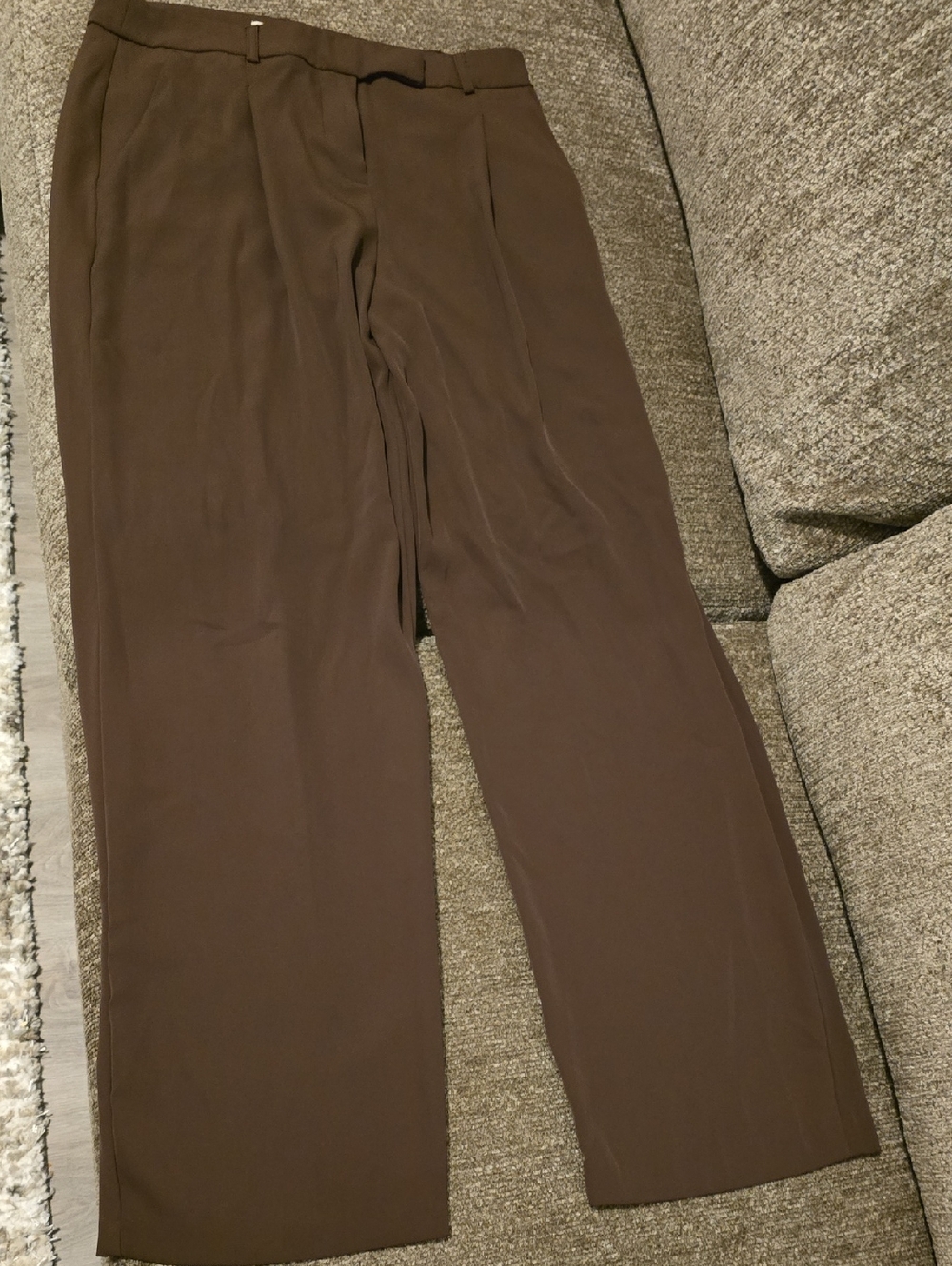 Cato Wide-Leg Brown Dress Pants